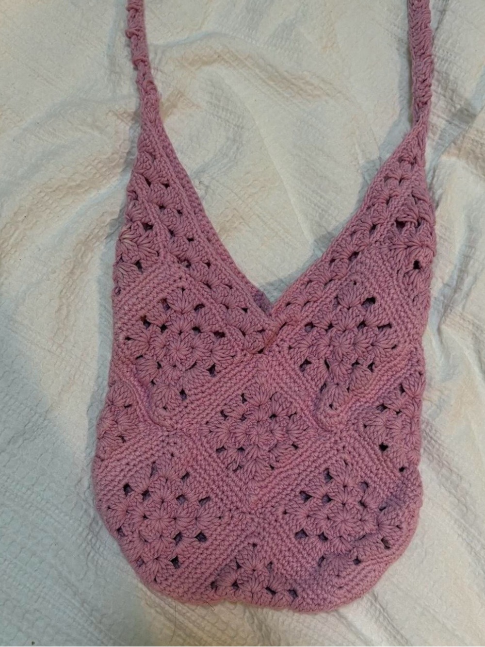 Urban Outfitters Pink Crochet Shoulder Bag